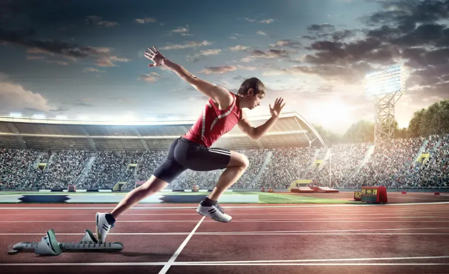 athlete running 